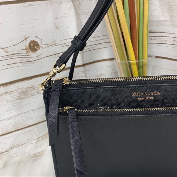 Kate spade Cameron zip crossbody black leather - Picture 2 of 6